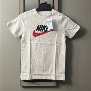 Nike White Tee with Red Swoosh